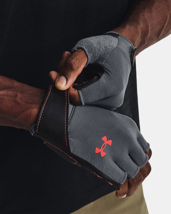 Men's UA Training Gloves, Gray, pdpMainDesktop image number 2